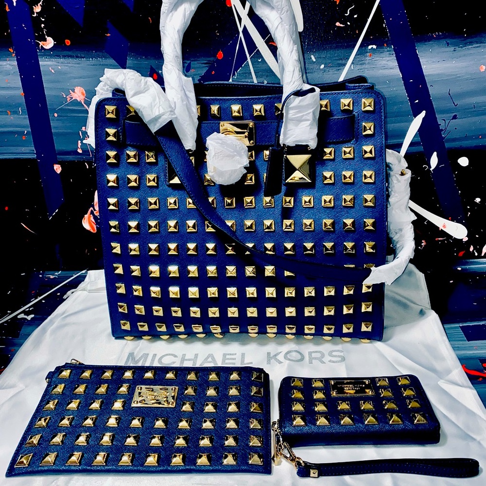 🎈SOLD🎈Michael Kors Studded Satchel Shoulder Bag Handbag or purse